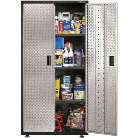 steel freestanding garage cabinet silver tread 165 results 